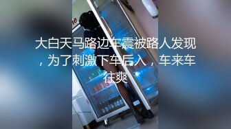 大白天马路边车震被路人发现，为了刺激下车后入，车来车往爽